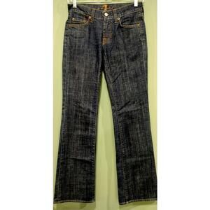 7‎ For All Mankind Dark Wash Non-Stretch Jeans, Navy, Sz 24